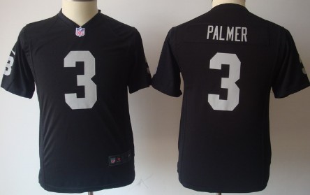 Nike Black youths Game Jersey Oakland Raiders 3 Carson Palmer